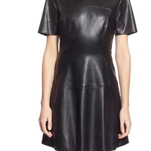 One Clothing Faux Leather Fit & Flare Dress size M